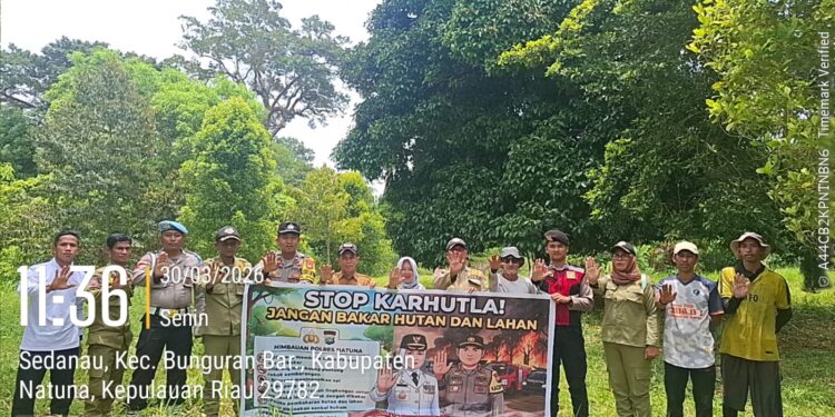 Polres Natuna Gencarkan Pemasangan Spanduk Stop Karhutla, Ajak Masyarakat Jaga Lingkungan