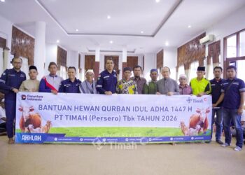 PT TIMAH Hadir untuk Masyarakat, Hewan Kurban Dibagikan ke Desa-Desa Operasional