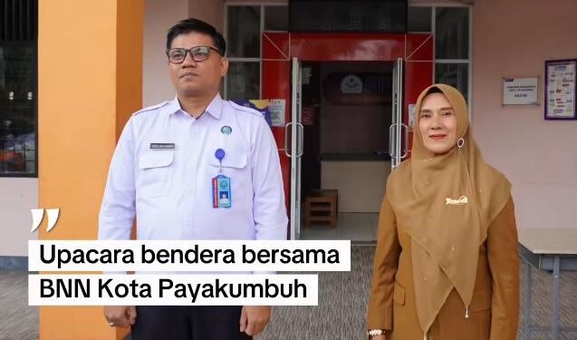 Jalin Sinergitas, Kepala BNN Kota Payakumbuh Pimpin Upacara Bendera SMKN 3