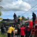 Damkar, Mobil Tangki dan Water Cannon Polres Natuna Bergerak Cepat Padamkan Kebakaran Kos-Kosan di Padang Kurak