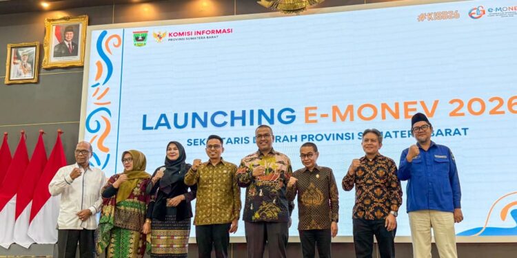 Pemkab Solok Hadiri Launching Monitoring dan Evaluasi Keterbukaan Informasi Publik Tahun 2026 di Auditorium Gubernuran Sumbar