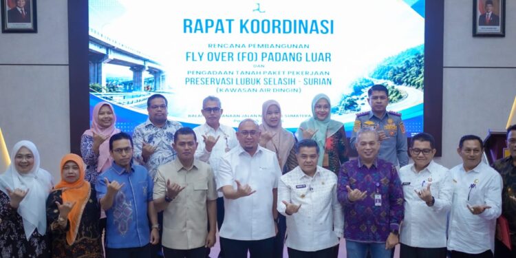 Bupati Solok Ikuti Rapat Koordinasi Perencanaan Pembangunan Fly Over Padang Luar dan Pengadaan Tanah Jalan Lubuk Selasih–Surian