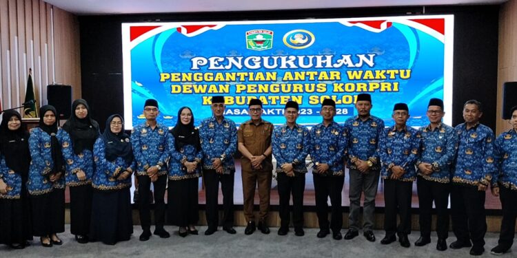 Pengukuhan Dewan Pengurus Antar Waktu Korpri Kabupaten Solok Masa Bakti 2023–2028