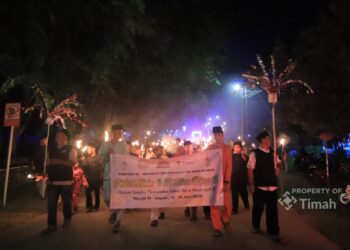 PT TIMAH Dukung Semarak Tahun Baru Islam di Kundur Barat Lewat Doa Bersama, Pawai Obor dan Khataman Massal