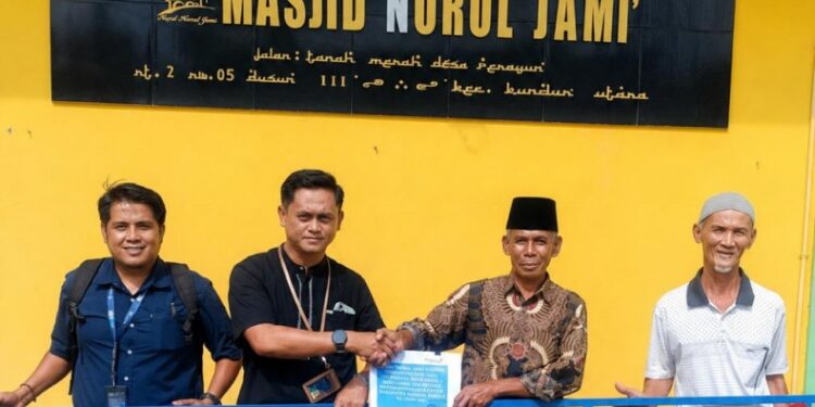 Tak Perlu Lagi Pinjam Tenda Saat Pemakaman, Ketua Masjid Nurul Jami’ Desa Perayun Apresiasi Bantuan PT TIMAH