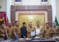 Bupati Solok dan Tanah datar Hadiri Penetapan Batas Wilayah kedua Kabupaten yang di fasilitasi Gubernur sumbar
