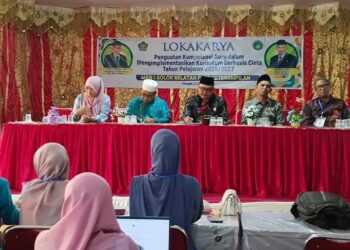 Kakankemenag Fitriyoni Saat Membuka Lokakarya di MAN 1 Solok Selatan: Kesuksesan Berawal dari Disiplin dan Tanggung Jawab.