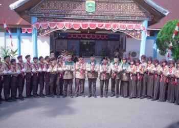 Bupati Solok Lepas Kontingen Jambore Nasional XII Kwarcab 0302 Gerakan Pramuka Kabupaten Solok