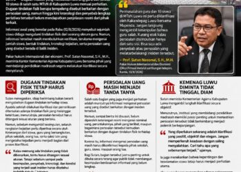 Dugaan Guru Tempeleng 10 Siswa MTsN Luwu Disorot, Prof. Sutan Nasomal Minta Kemenag Buka Kronologi Kasus Guru Tampar 10 Siswa